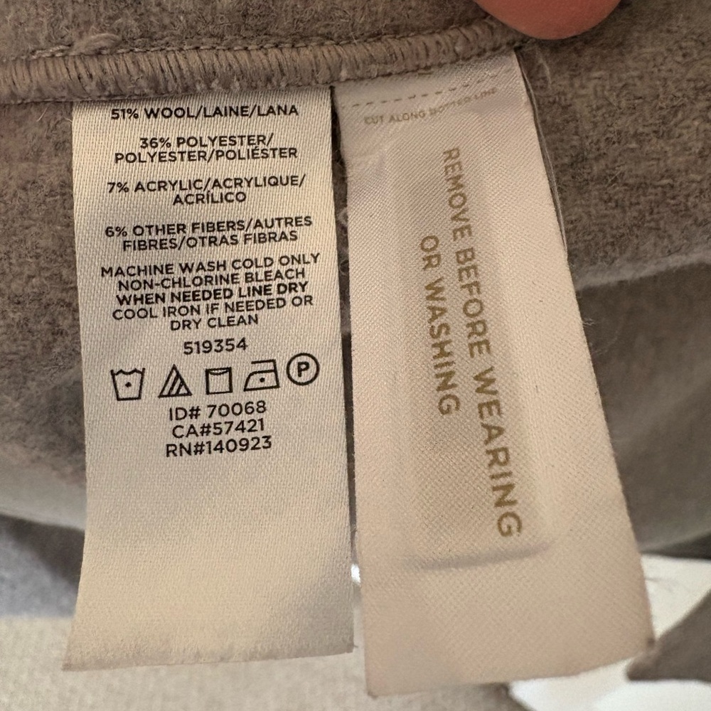 LOFT Women's Gray Double-Breasted Pea Coat - Picture 8 of 8